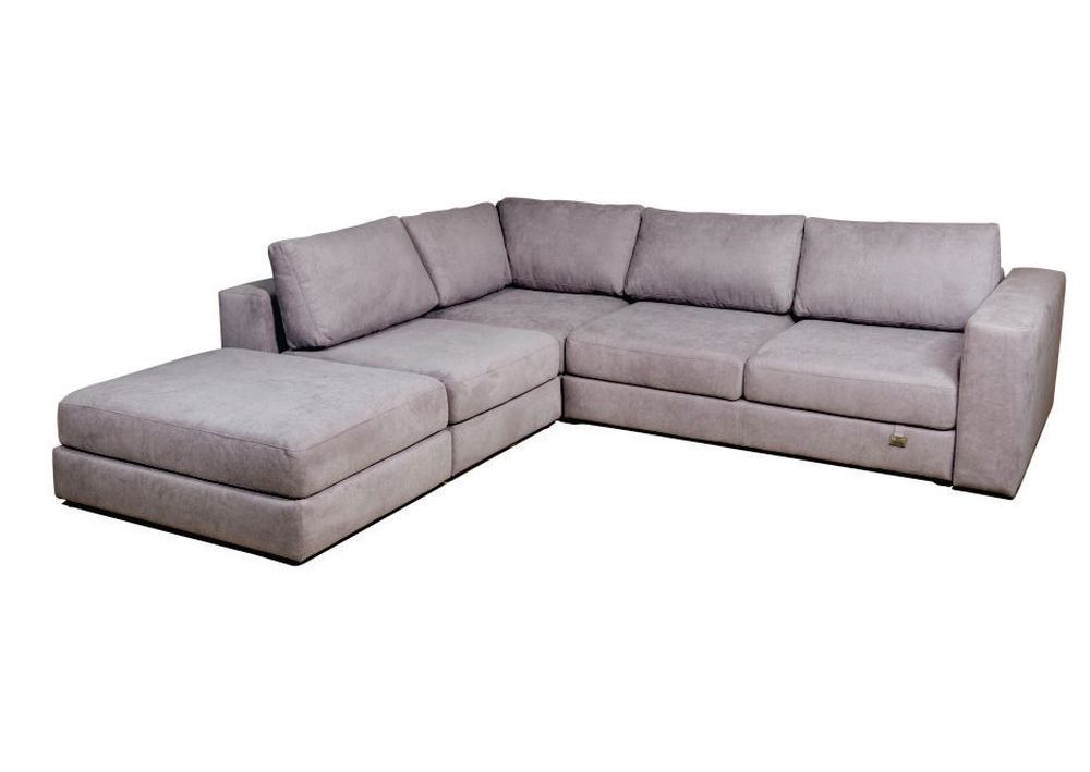 Угловой диван «Релакс» с раскладом с пуфом