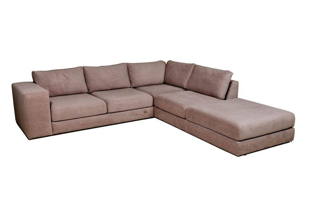 Угловой диван «Релакс» без расклада с пуфом